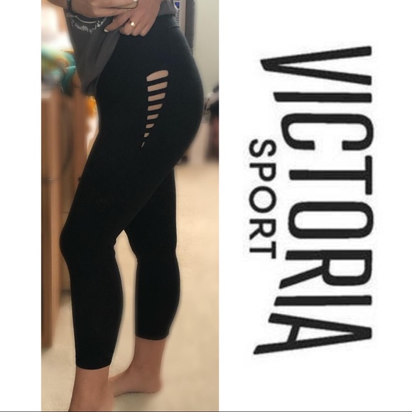 Victoria's Secret Pants - VS Sport Cropped Cutout Leggings